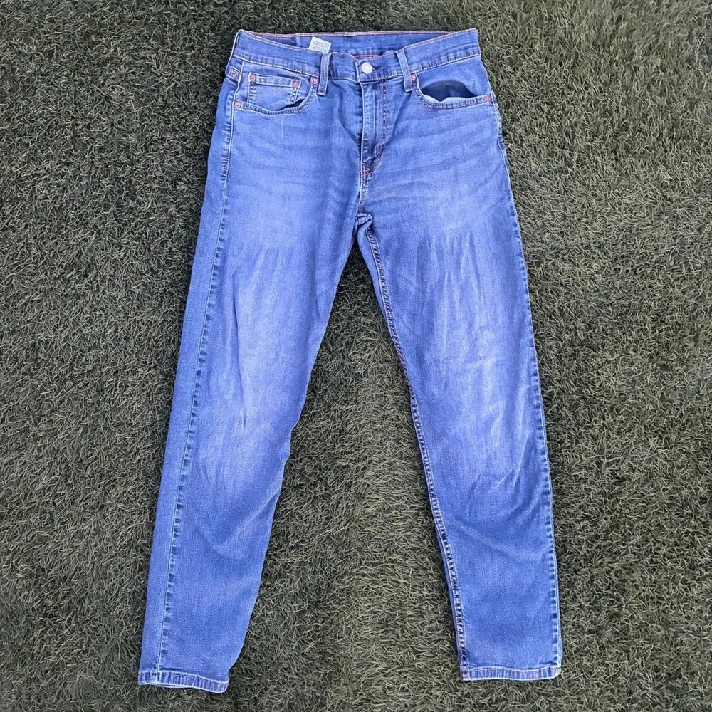 Levi's Men's 28x27 Jeans Medium Blue Straight Leg Denim Faded Y2K 90s Classic